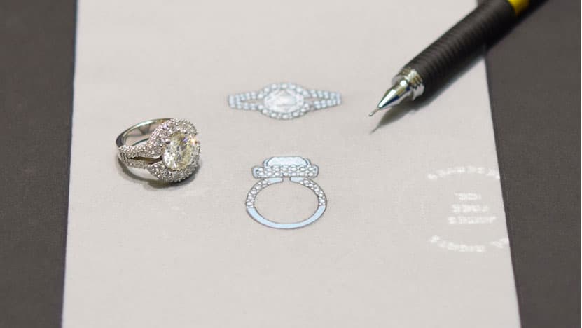 Designing a custom diamond ring